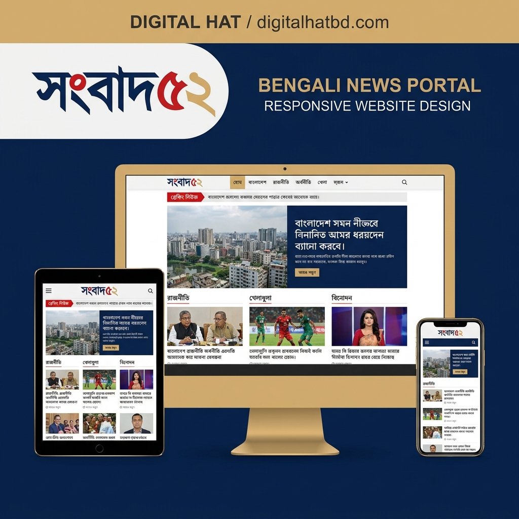 Songbad 52 - Premium Bangla News Portal Laravel Script (Full Source Code)