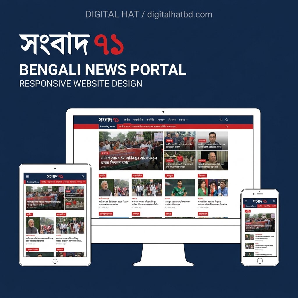 Songbad 71 - Premium Bangla News Portal Laravel Script (Full Source Code)