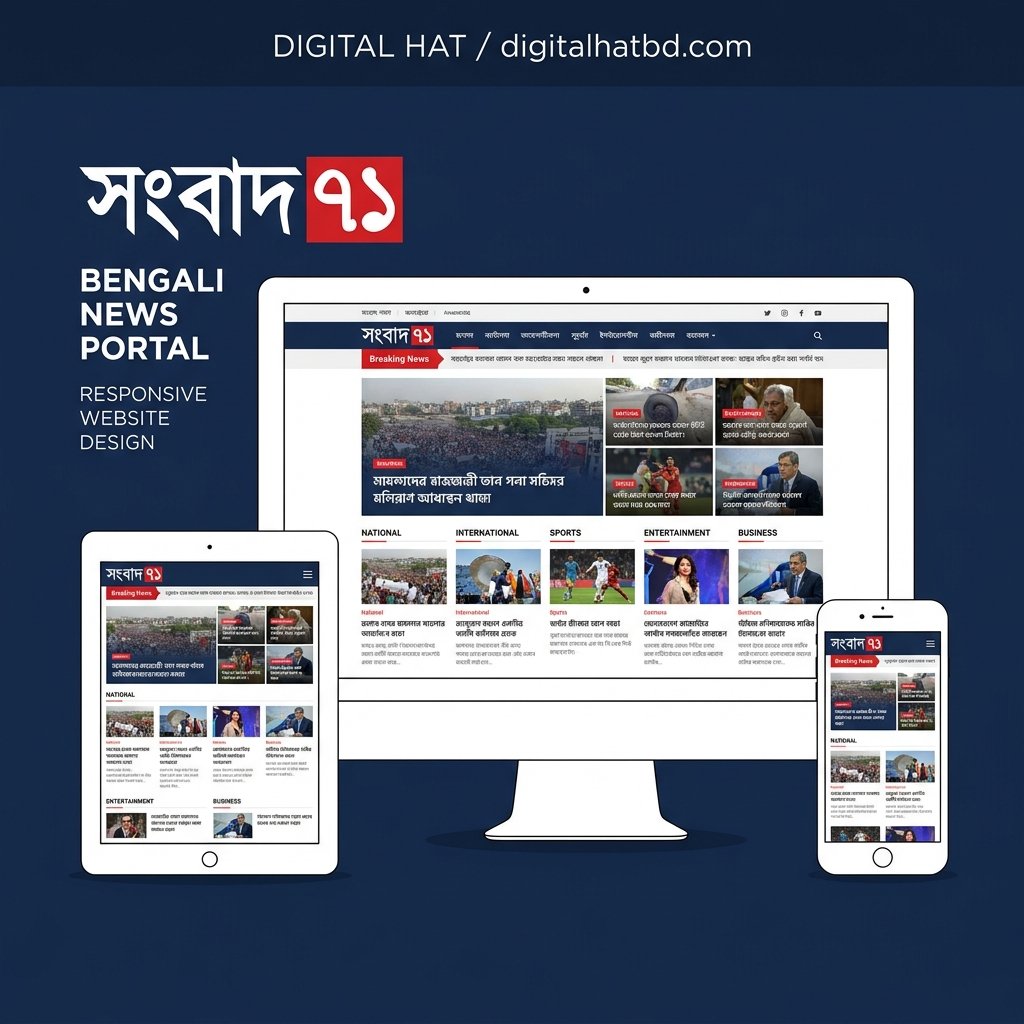 Songbad 71 - Premium Bangla News Portal Laravel Script (Full Source Code)