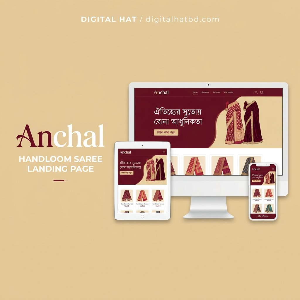 Anchal - Handloom Saree & Traditional Fashion High-Converting Landing Page (Lifetime Access & Easy Dashboard)