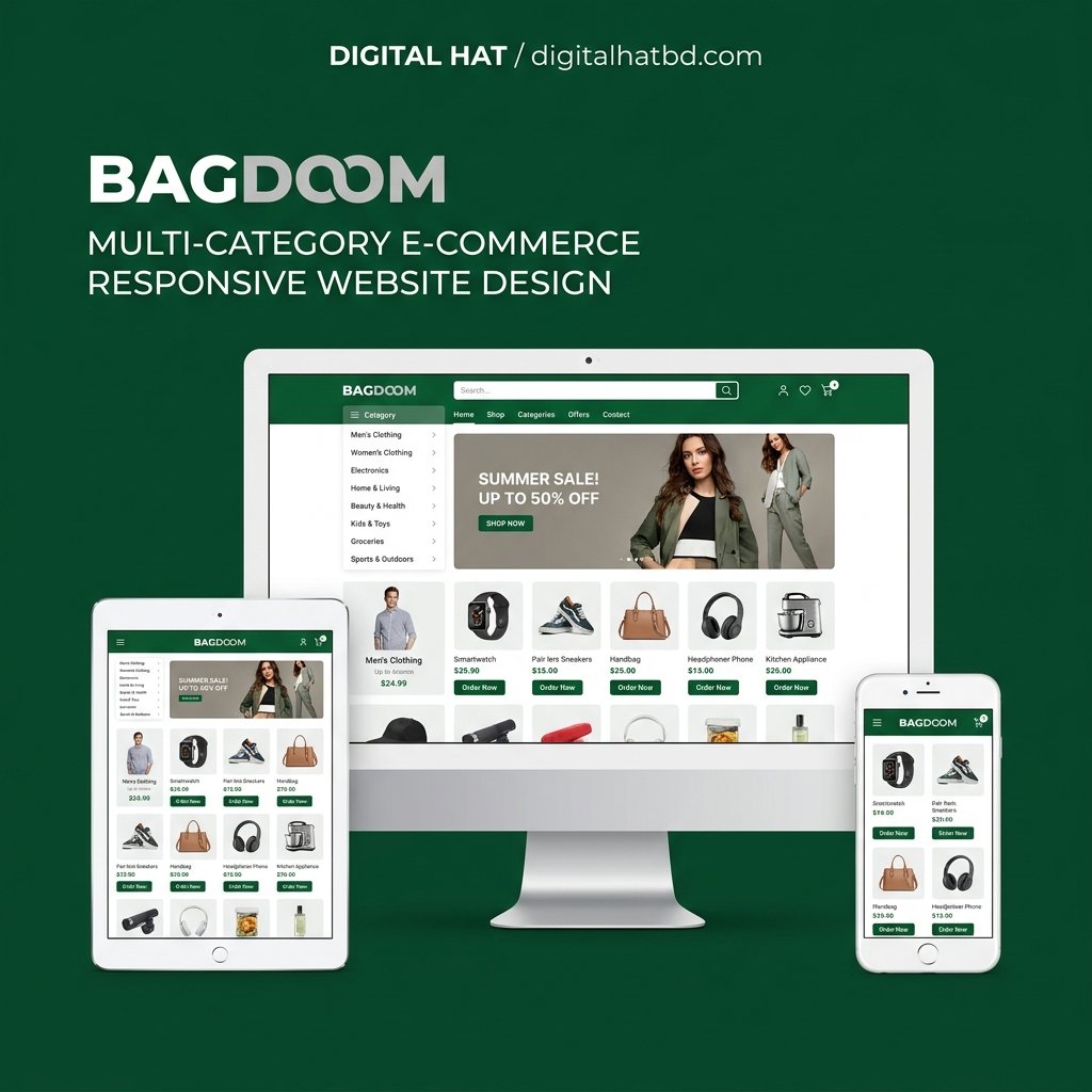 Premium Bagdoom Clone - Multi-Category E-Commerce Laravel Script (Full Source Code)