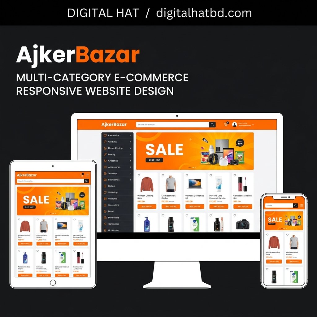 AjkerBazar - Premium Multi-Category E-Commerce Script (Full Source Code)