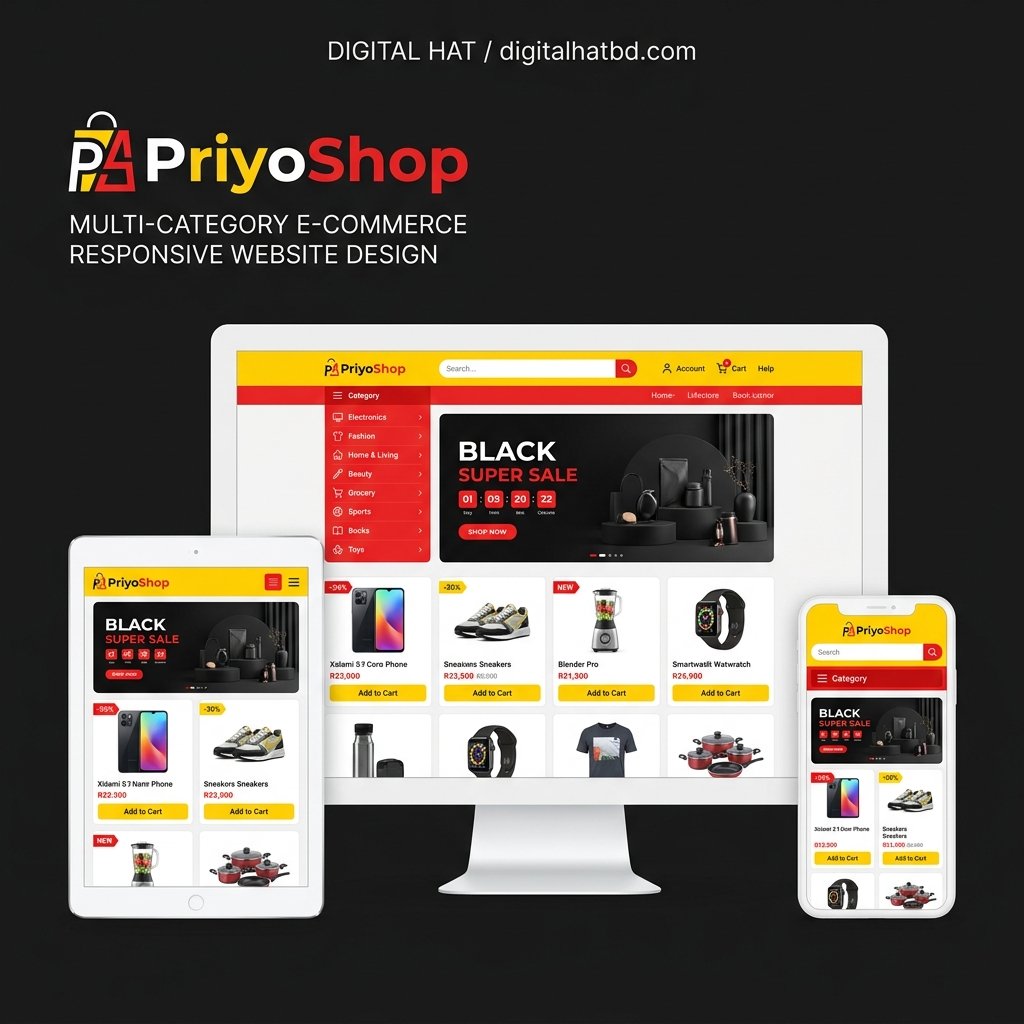 PriyoShop - Premium Multi-Category E-Commerce Script (Full Source Code)