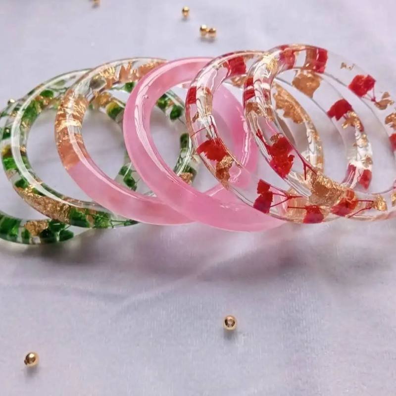 Rose Gold-Flake Bangle Duo
